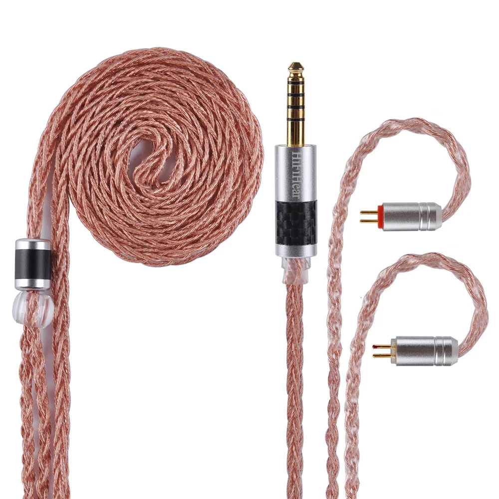 HiFiHear 8 ядерный сплав с чистый Медь кабель 2,5/3,5/4,4 мм балансный кабель с MMCX/2pin разъем для ZS10 ZS6 AS10 LZ A5 A6