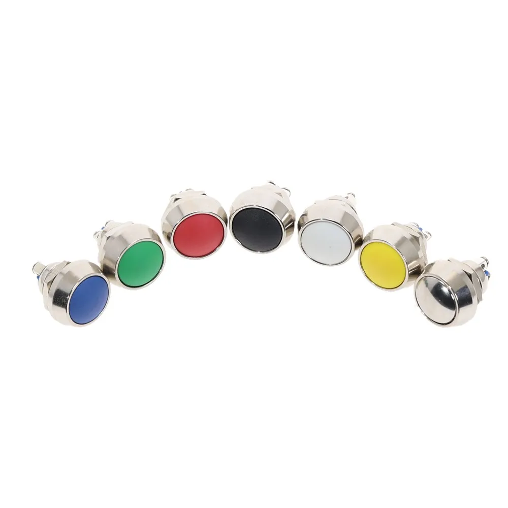 12 мм Мгновенный кнопочный переключатель цветные переключатели сферическая