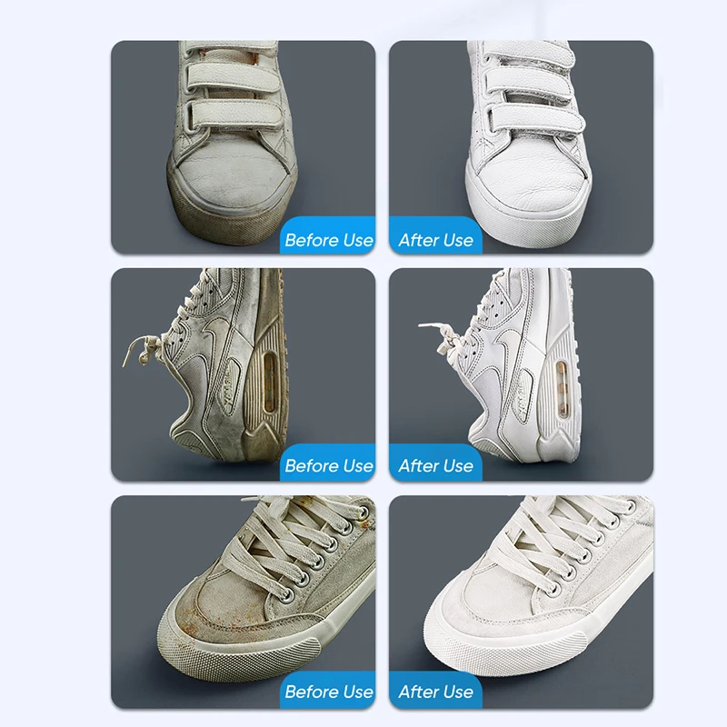 JOYBOS White Shoe Cleaner Decontamination Whitening No Wash Sneakers Cleaning Tools Shoes Care Leather | Дом и сад