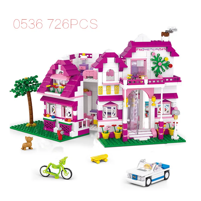 

Конструктор «Вилла мечты» из серии «девочка», строительные блоки для большого сада «сделай сам», развивающие игрушки для друзей, подарок на...