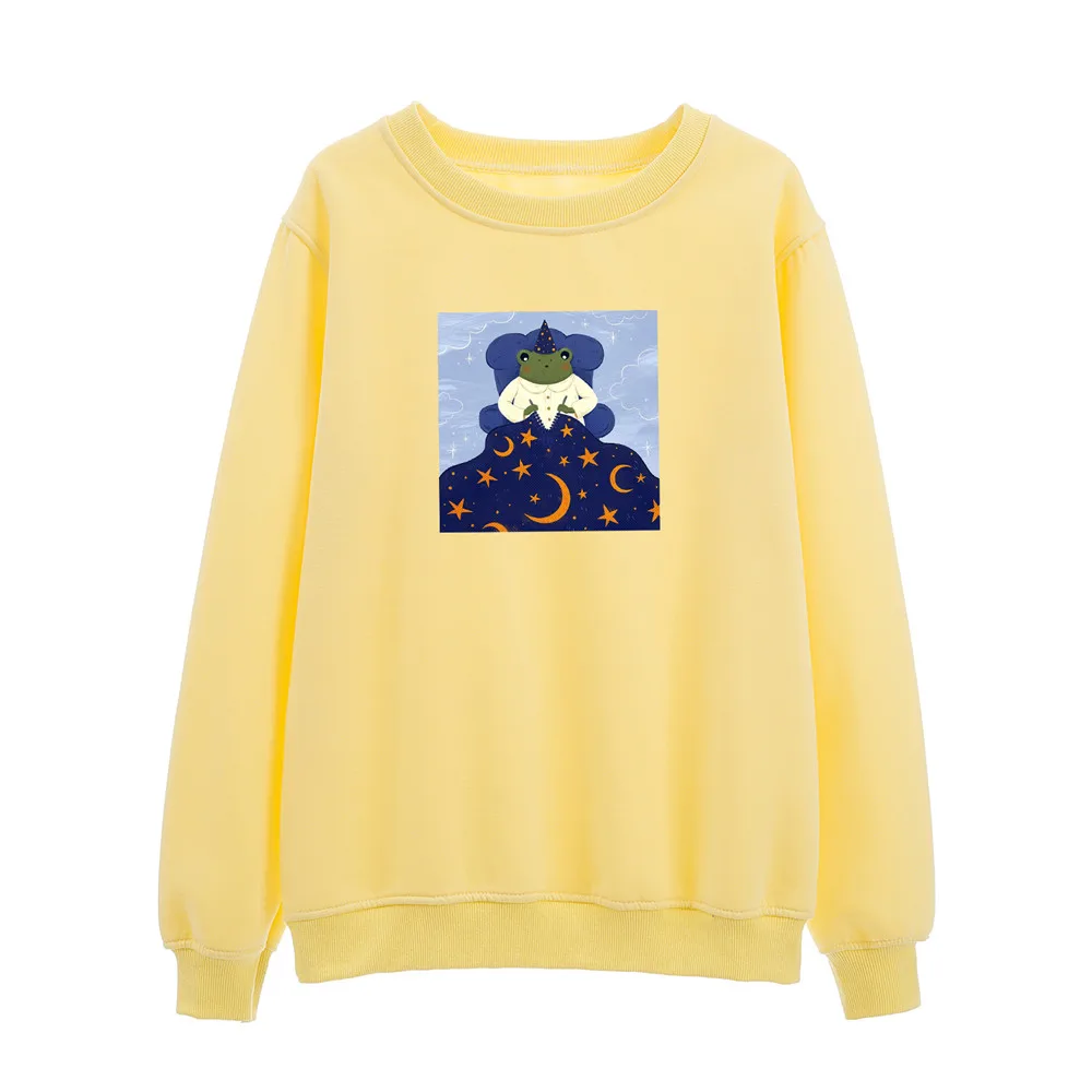 Sweetshirts for Women Round Neck Korean Style Clothes Plus Size O Neck Hoodies Animal Cotton Long Sleeve Oversize Sweatshirts