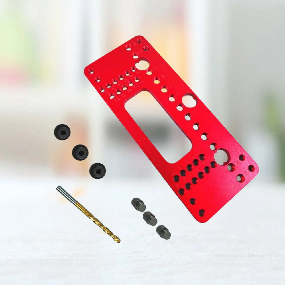 

1Pc Aluminium Alloy Drill Bits Doweling Drilling Punch Locator Woodworking Drill Guide Tool for Stainless Steel Door Furniture (