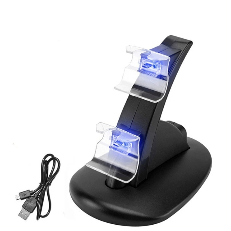 

LED Dual USB Charging Charger Dock Stand Cradle Docking Station For -XBOX ONE S X SLIM Game Gaming Console Controller