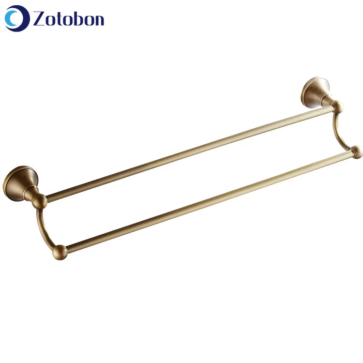 ZOTOBON латунная настенная вешалка для полотенец двойные Вешалки оборудование