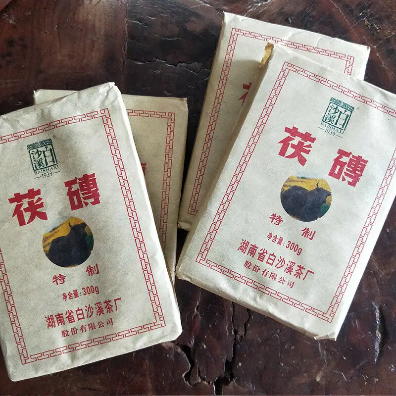 Темный чай Baishaxi Anhua Fu Cha кирпичный китайский черный Bai Sha Xi Hei 300 г | Дом и сад