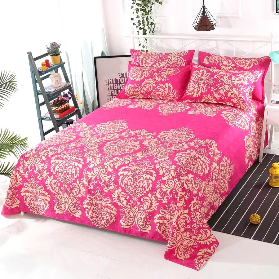 

2020 New Product 3pcs Soft Cotton Printed Fitted Sheet Mattress Cover Bed Sheet with Pillowcases