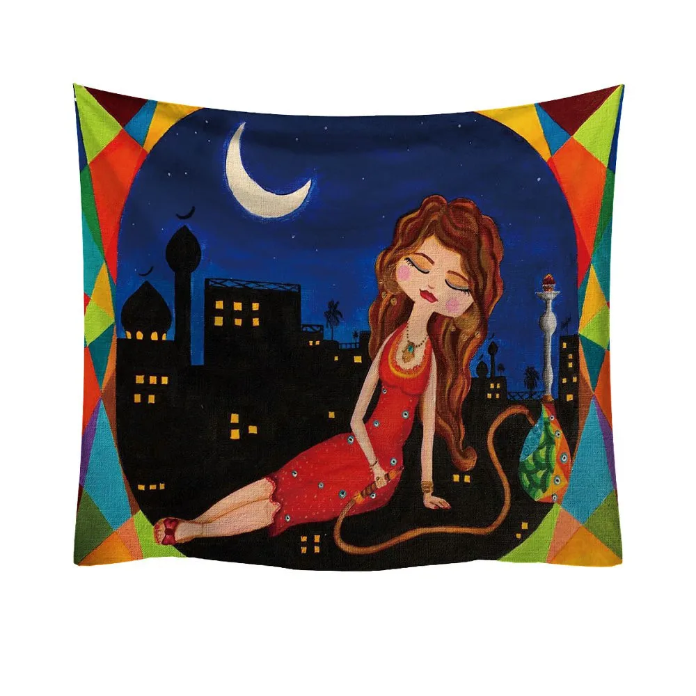 Модный гобелен в стиле ретро Женский декоративный портретном домашний декор