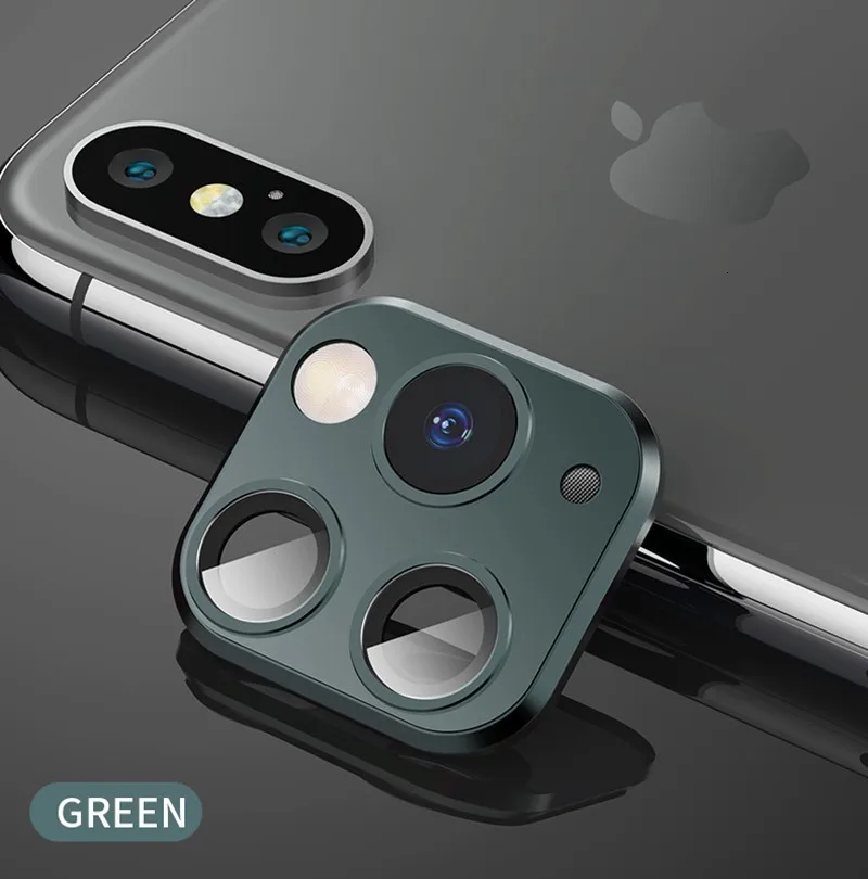 Камера объектив секунд изменение для iPhone 11 защитное кольцо Крышка для iPhone X XS MAX Камера Защитная крышка поддержка обновления флэш-памяти