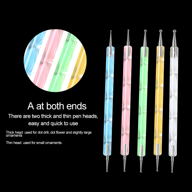 

16pcs Embossing Stylus Pen Dotting Tools Painting Stencils Dotting Tools Set DIY Stone Embossing Starter Drawing Stylus Pens Art