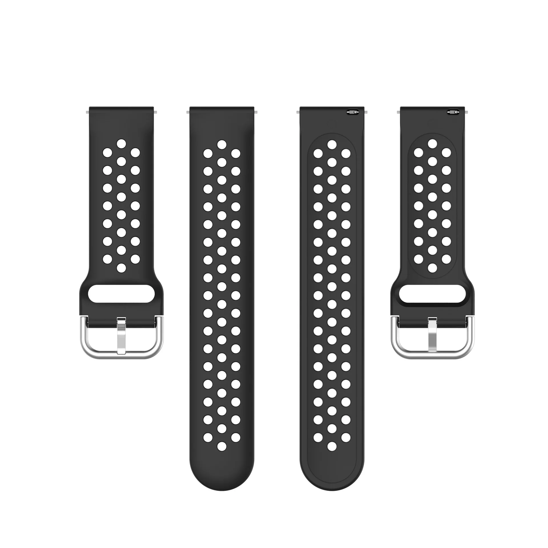 20mm 22mm watch strap For Samsung Galaxy Watch Gear S3 42mm Active2 Active3 Huawei GT2 Huami Amazfit bip Silicone bracelet strap