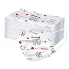 50 шт.пакет одноразовая детская маска для лица с 3-слойным фильтром, дышащая марлевая маска, Мультяшные Милые Маски с милым рисунком для детей