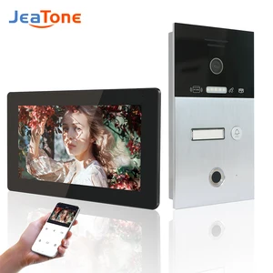 Jeatone WiFi Video Intercom System Wireless Video Door Phone With
Fingerprint Unlcok IC Card & Motion Detection For Apartment