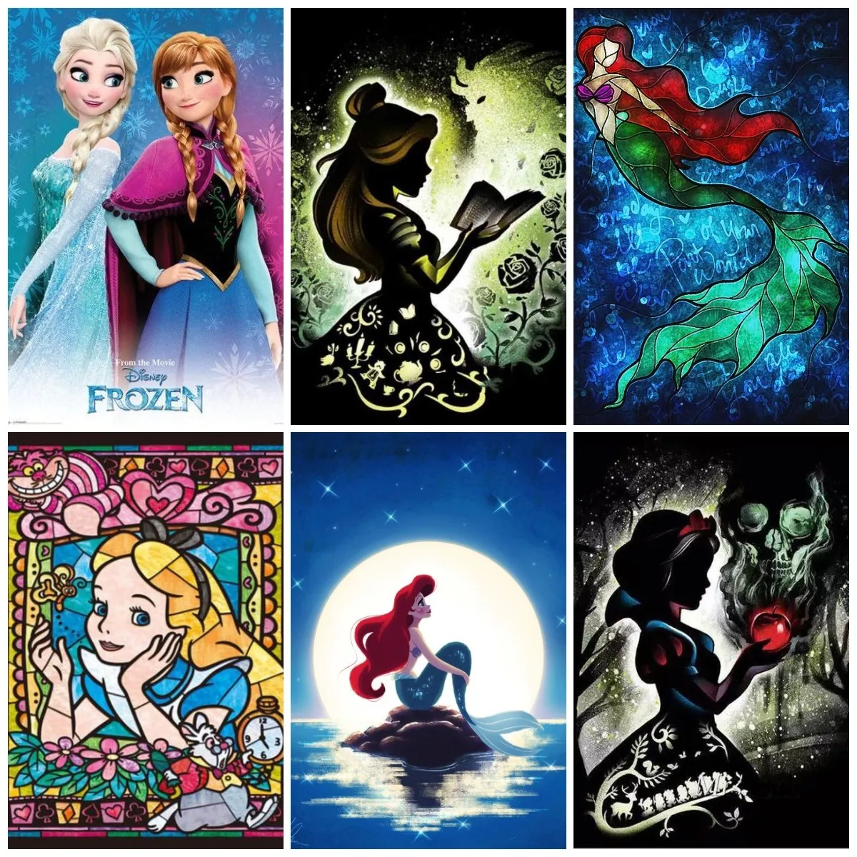 

5D Diamond Painting Disney Characters Cartoon Princesses Diamond Embroidery Cross Stitch Art Mosaic Full Drill Home Decor Gifts
