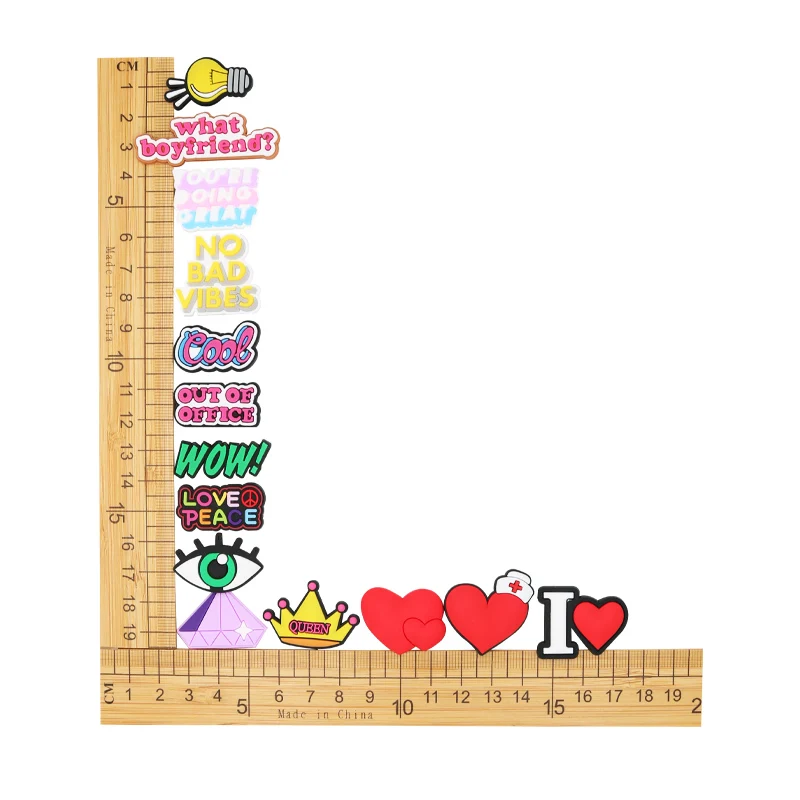 Аксессуары для обуви одежда сумка любовь мир талисманы Крутое Вау красное сердце