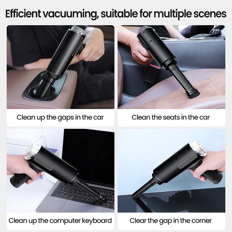 Портативный беспроводной автомобильный пылесос ручной мощный для автомобиля