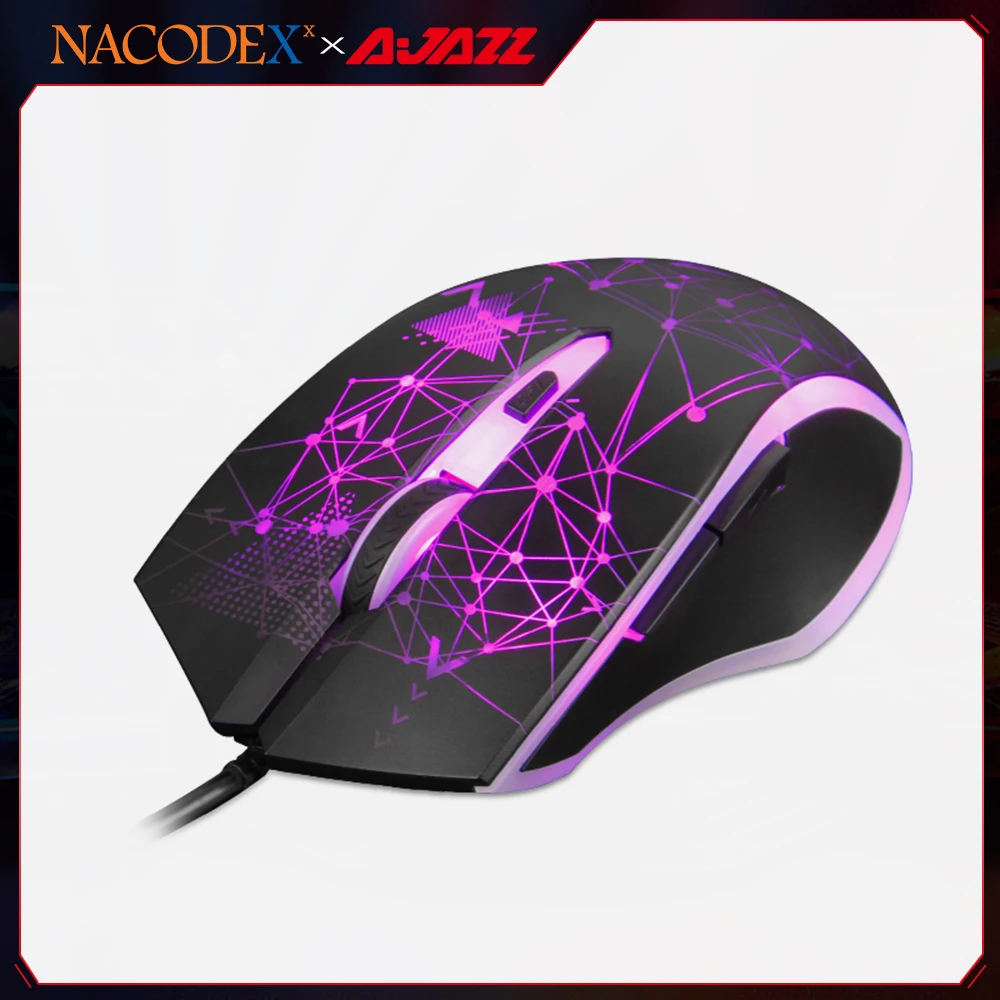 

AJAZZ NACODEX AJ119 White E-Sports Light RGB PC Wired Gaming Mouse For Player Gamer DPI Optical USB Mouse