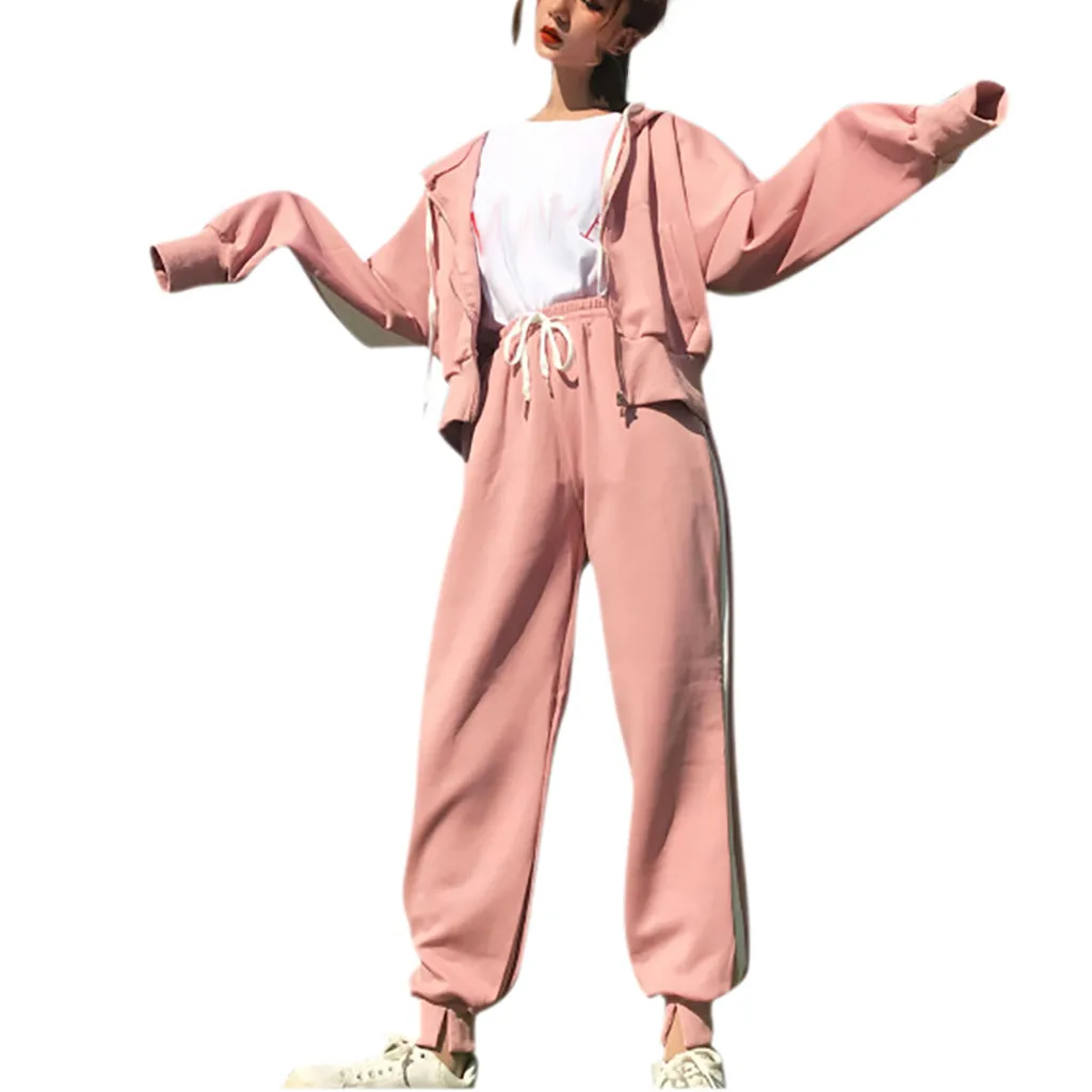 Женский спортивный костюм комплект из 2 предметов ветровка двух кофта с