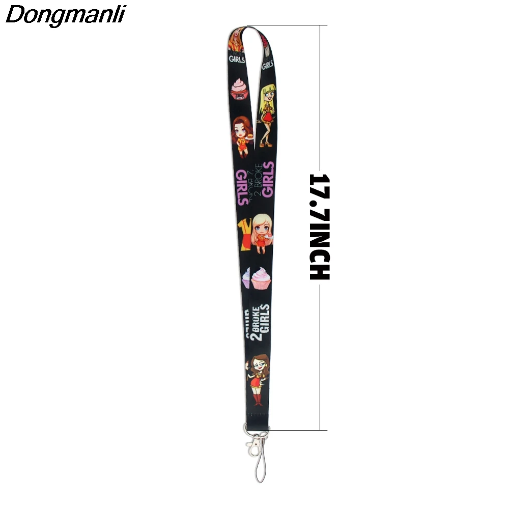 

P5704 Dongmanli Girls Lanyard For Keychain ID Card Pass Gym Mobile Phone USB Badge Key Ring Holder Neck Straps