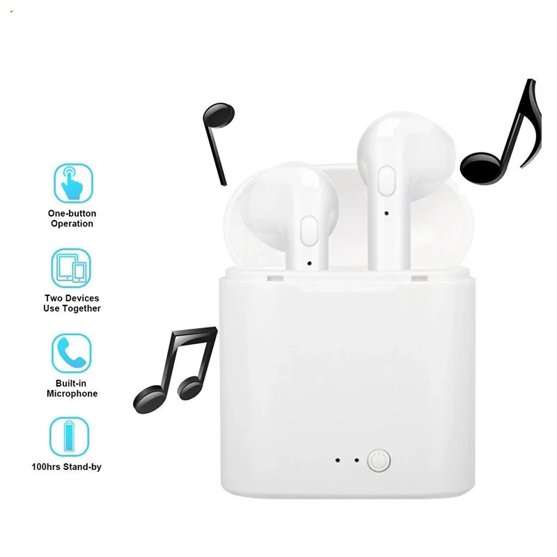 

i7s tws Waterproof Headphone free shippingHeadphones Bluetooth 5.0 Earphones Wireless Headsets Stereo Bass Earbuds In-ear Sport