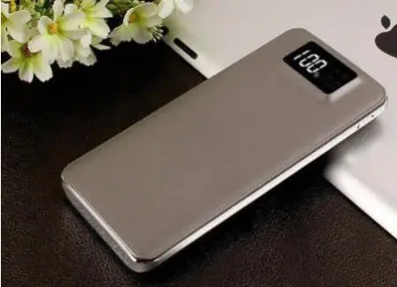 Внешний аккумулятор 30000 мАч для Xiaomi mi 2 USB внешний аккумулятор портативное зарядное устройство Внешний аккумулятор для iPhone 7 8 Xiao mi huawei - Цвет: Серый