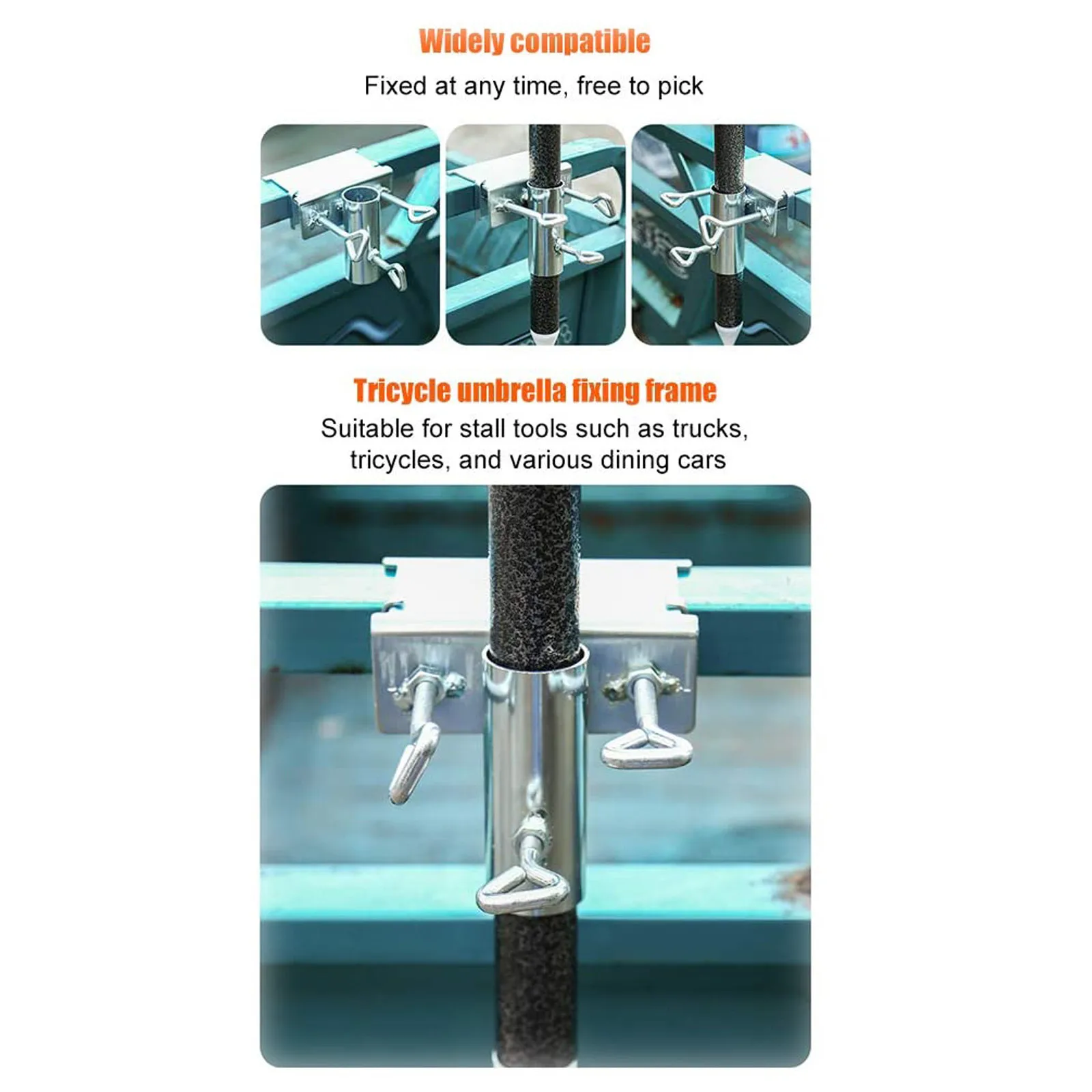 

Metal Umbrella Stand Holder Clip Parasol Holder Garden Umbrella Fixing Clip Bracket Heavy Duty Umbrella Holder Clamp