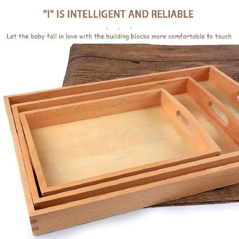Монтессори материалы деревянные детские игрушки из дерева секционный лоток
