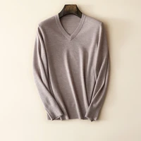 autumn winter new style 100 merino wool v neck sweaters for man