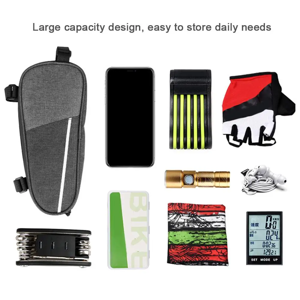 

1pics Bicycle Bag Frame Front Top Rainproof Bike Bagsin Phone Bike Front Waterproof Bag Phone Case Cycling for MTB Handlebar