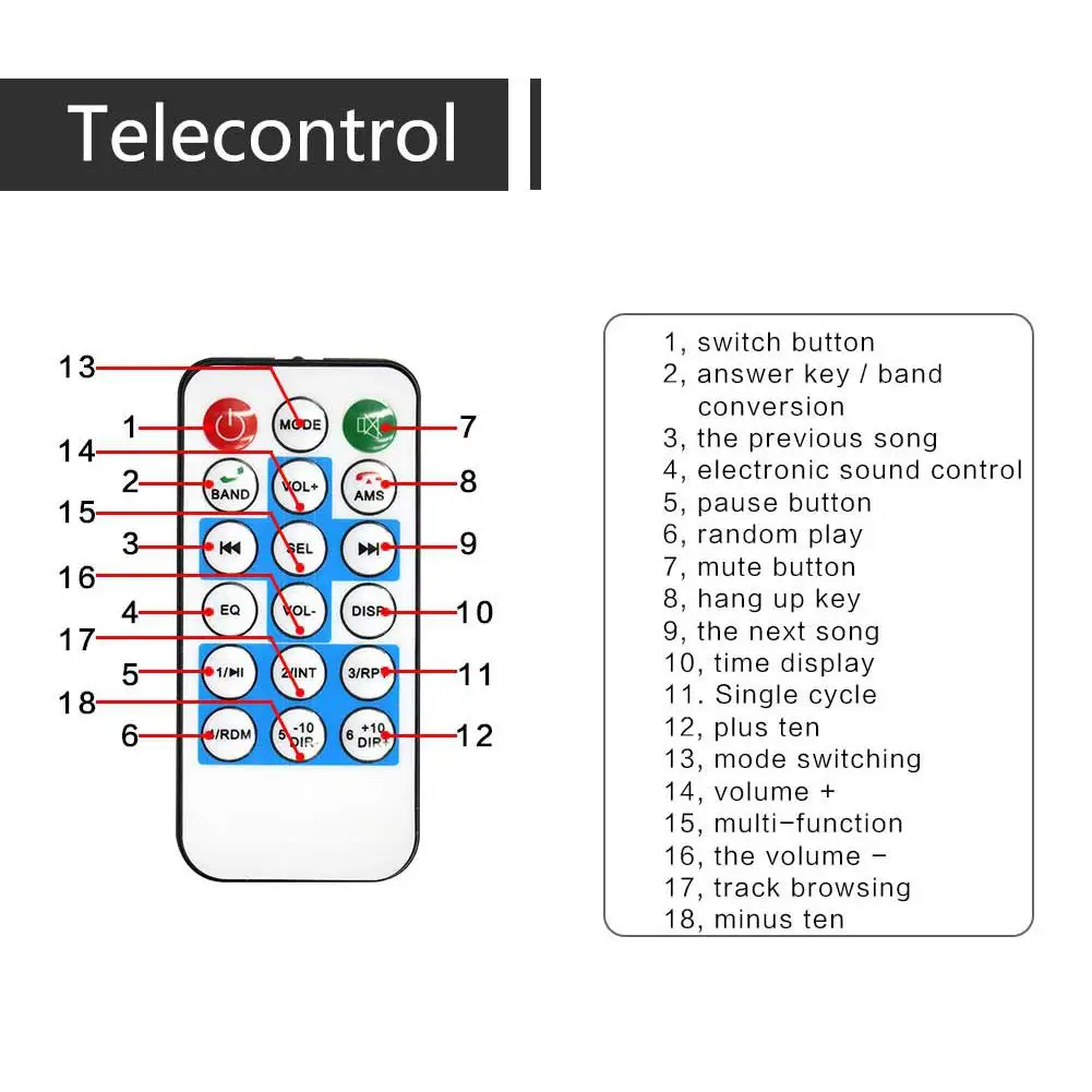 HiMISS Bluetooth винтажный автомобильный радиоприемник MP3 плеер Стерео USB AUX