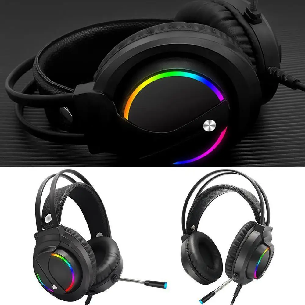 Игровой гарнитуры геймера 7 1 Surround Sound USB 3 5 мм проводной светильник игра для