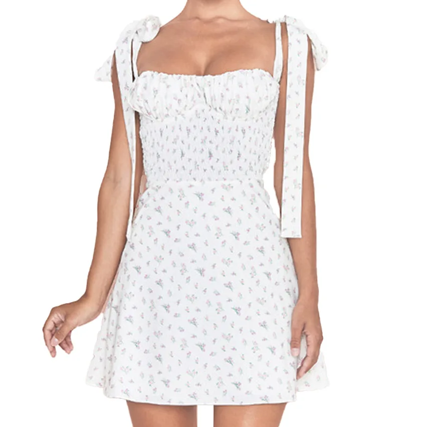 

2021 summer new women's sexy fashion floral lace skirt pleated slim A-line skirt dress