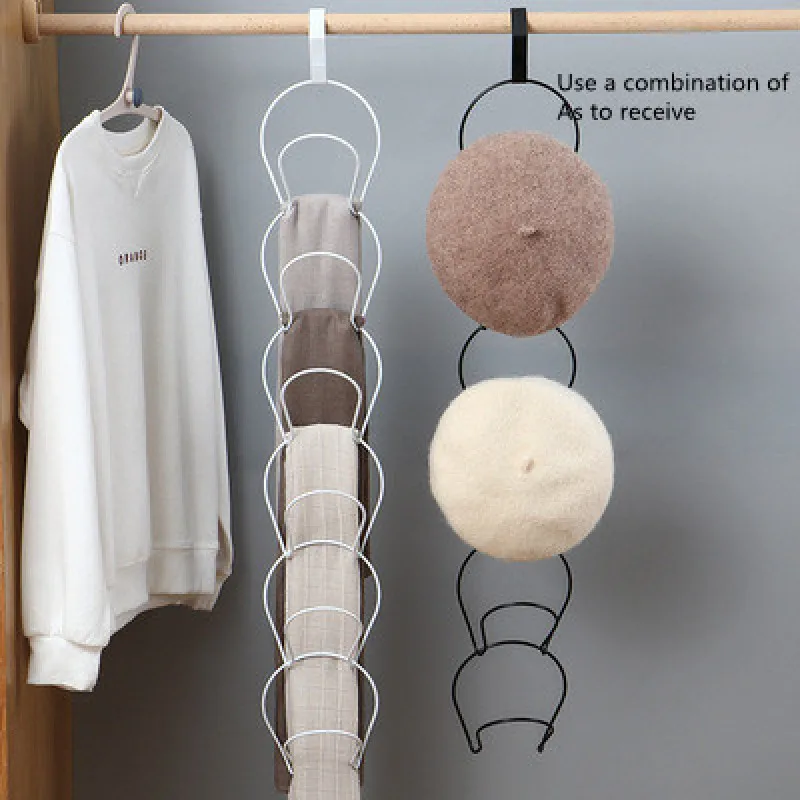 

Multi-purpose wrought iron material coat, hat and scarf finishing hanger behind the door hat storage hook