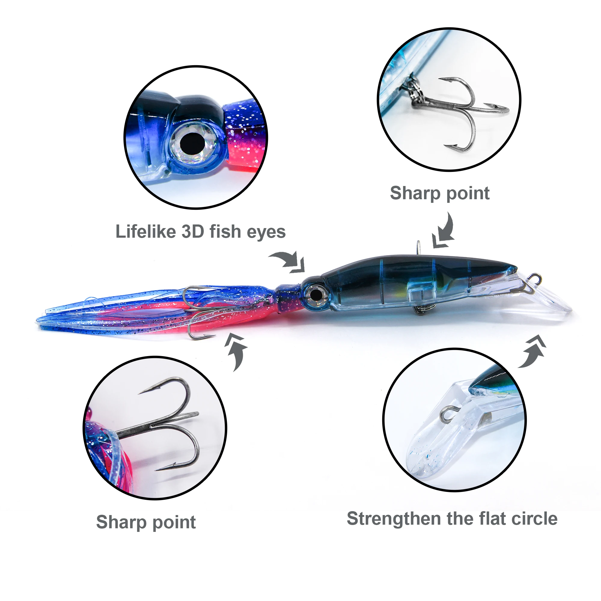 25 см похожая на настоящую рыболовная приманка осьминога кальмара приманки 6