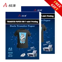 A3 T-shirt Transfers Photo Paper Iron-on heat press printer for 100% Cotton Fabrics Cloth inkjet Printing Design