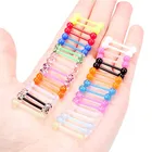 Набор акриловых блестящих колец для пирсинга языка, 14 г, 10203050 шт., капсульные кольца для пирсинга языка, набор для пирсинга для сосков, штанга для языка в упаковке