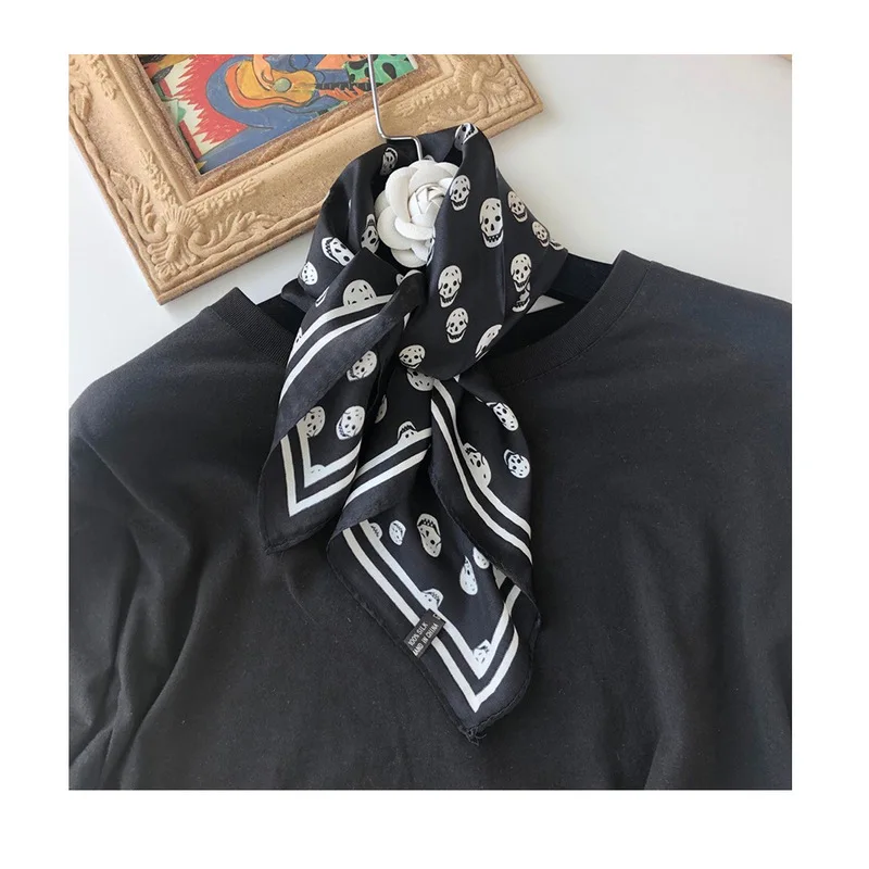 

Brand 2020 High Quality Women Scarf 100% Real Silk Scarves Ladies Foulard Pashmina Shawls And Wraps Soft Bandana Hijab Poncho