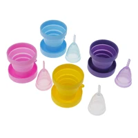 3pcsset menstrual cup medical grade silicone menstrual cup reusable lady cup sterilizing women menstrual period cup