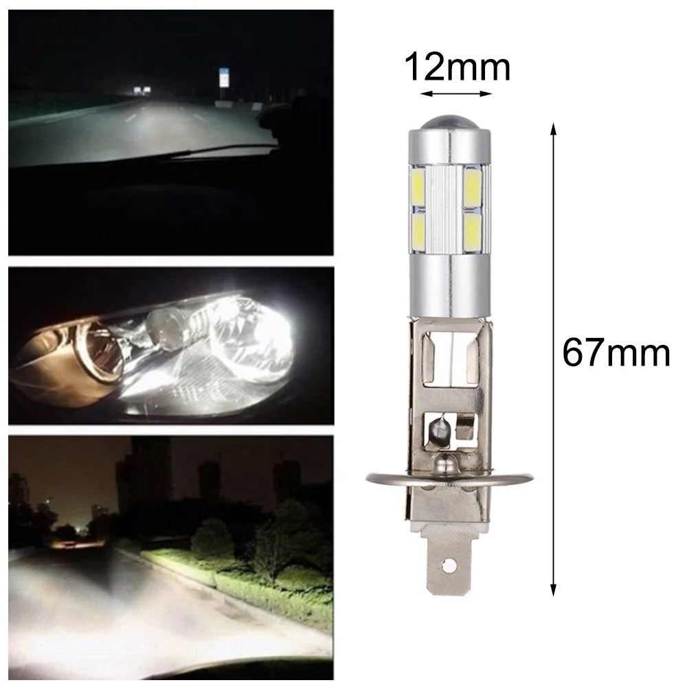 1 шт. 6000K DC 12V 5630 SMD 10 светодиодный H1 автомобильный противотуманный светильник для вождения лампа головной светильник лампа для вождения аксессуары для автомобиля