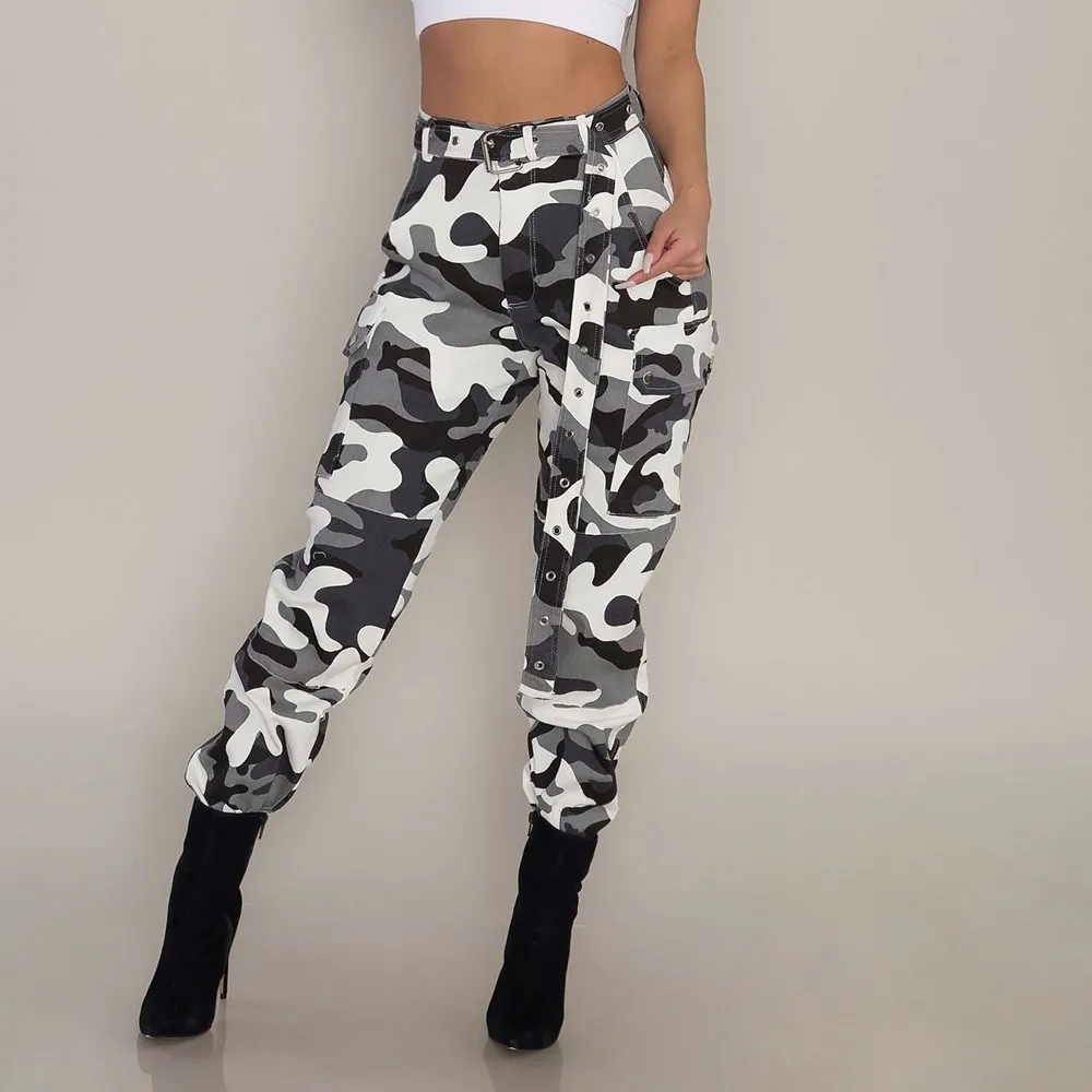 

Leggings Womens Camo Cargo Trousers Casual Plus Size Legging Military Combat Camouflage Woman Pants