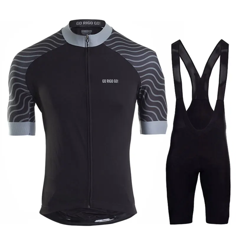 

GO RIGO GO Road Bike Jersey Set Men's Cycling Clothing MTB Team Clothes Short Sleeve Uniform Triathlon Skinsuit Ropa De Hombre
