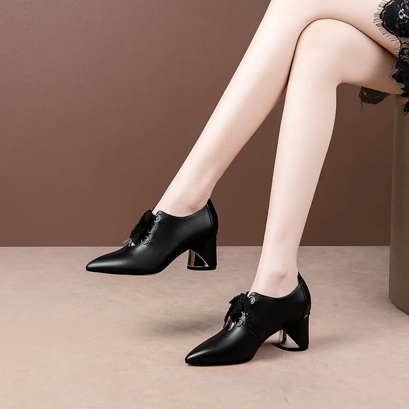 Женские вечерние туфли с перекрестной шнуровкой FEDONAS весенне летние из