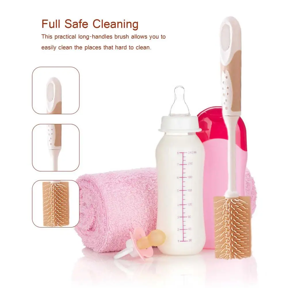 

Bottle Brush Soft Glass Cleaning Brush Cleaner For Long Bottle 360 Full Safe Cleaning Practical Long Brush Hangable