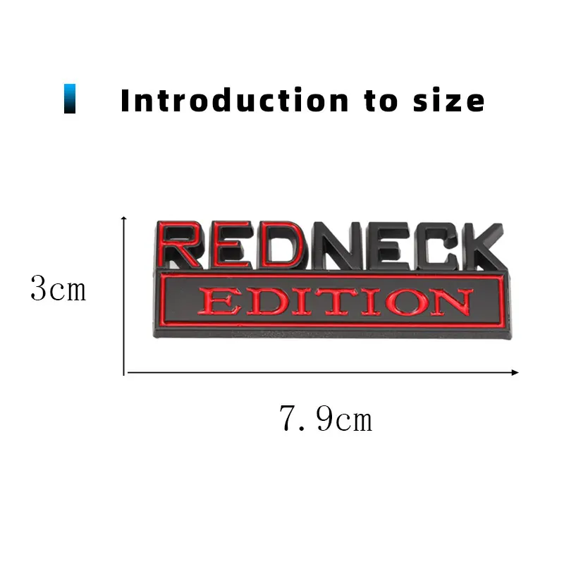 Металлическая Автомобильная наклейка REDNECK Edition значок эмблема Передняя капота