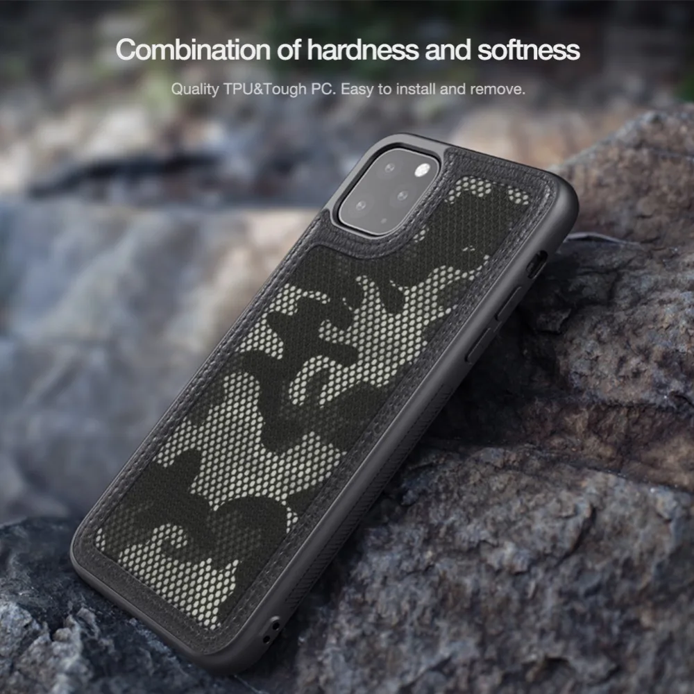 Для iPhone 11 11 Pro Max чехол для камеры Nillkin Роскошная текстура Спортивная Силиконовая задняя крышка Camshield для iPhone 11 Pro Max чехол для телефона