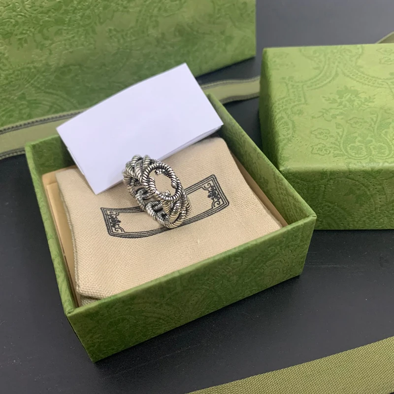 

Мужское и женское кольцо «витая G», серебро 925 пробы