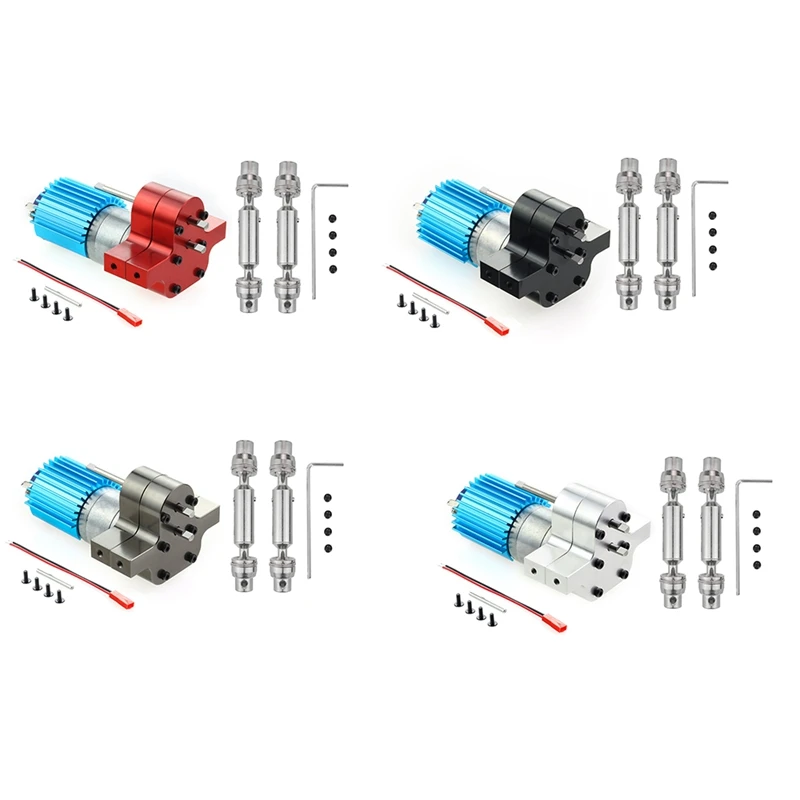 

Metal Transmission Gearbox 370 Motor with Drive Shaft Upgrade Accessories for WPL C14 C24 B24 B36 MN D90 MN99S RC Car
