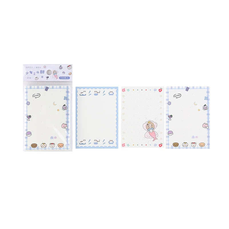 

20set/lot Memo Pads Sticky Notes Girl three points sweet Paper diary Scrapbooking Stickers Office School stationery Notepad