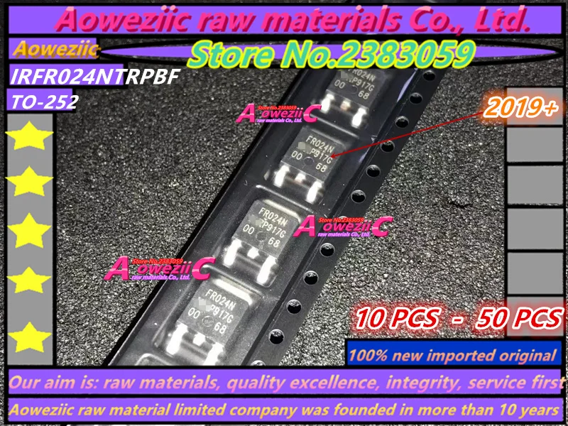 Aoweziic 2019 + 10 шт.-50 шт. 100% новый импортный оригинальный IRFR024NTRPBF FR024N TO-252 FET N-channel |