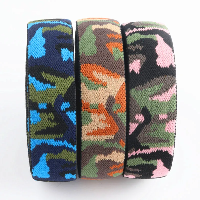 25 мм Камуфляжный узор эластичная лента 2 5 см на талию ремешок для обуви домашний