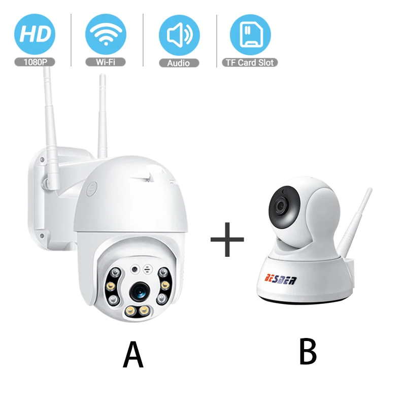 Besder Full HD 1080P IP камера беспроводная домашняя камера безопасности Детский Монитор ночное видение аудио PTZ WiFi камера видеонаблюдения